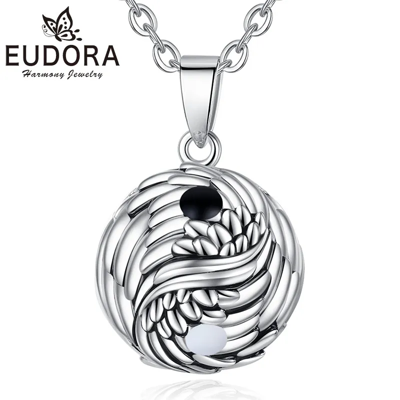 Eudora Harmony Ball Tai Chi Yin Yang Pendant Necklace Pregnancy Chime Bola Angel Caller Fine Maternity Jewelry for Women's Gifts