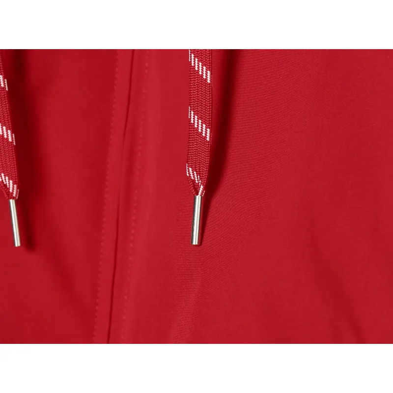 Neue wasserabweisende, wattierte Damenjacke mit Stehkragen, Kordelzug am Saum, Reißverschluss, losen langen Ärmeln, Taschen und kurzem Schnitt aus Baumwolle. – Detail 8