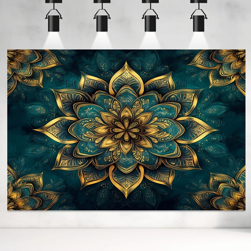 1pc Boho Mandala Photography Backdrop, Polyester Tapestry, Versatile Durable, No Electricity Needed, Ideal for Holiday Portraits
