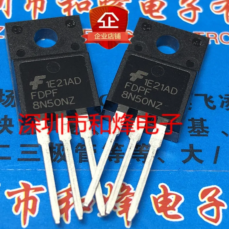 10PCS/Lot FDPF8N50NZ  TO-220F 500V 8A Really Stock Original Best Quality Fast Shipping 100%Test