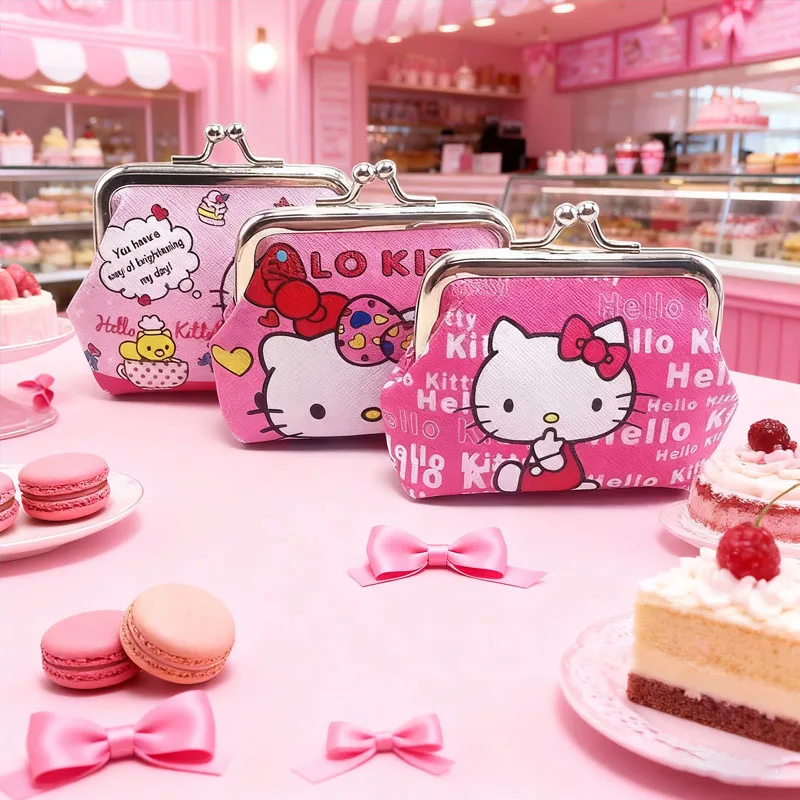 

Сумка для монет Hello Kitty с героями мультфильмов Sanrio, креативный маленький кошелек, оптовая продажа, сумки My Melody, кошелек для девочек, кавайный кошелек, детские кошельки