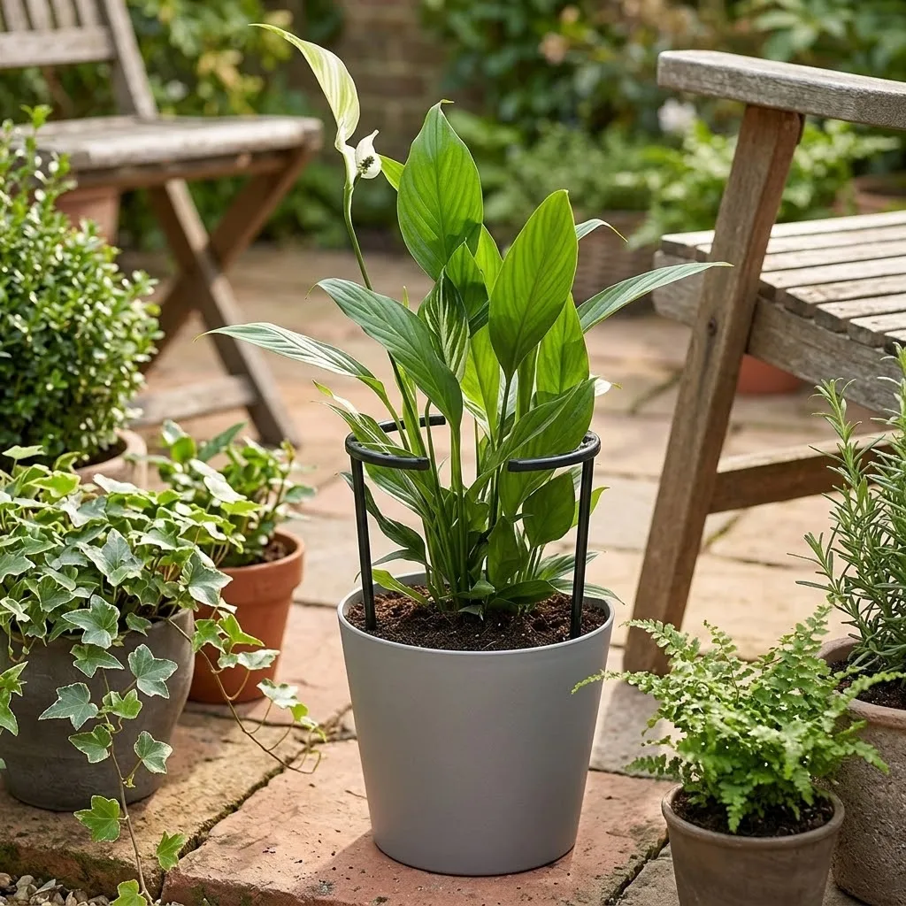2 4 8PCS Half Round Ring Plastic Cage Holder Flower Pot Trellis for Small Vegetable Indoor Plants Green House