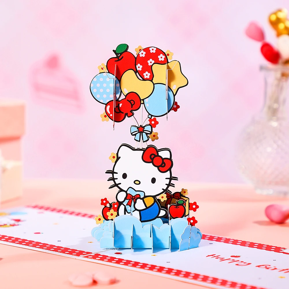 HelloKitty Greeting Card Anime Characters Birthday Greeting Cards With Envelope Kuromi Postcard Cinnamoroll Card Birthday Gifts