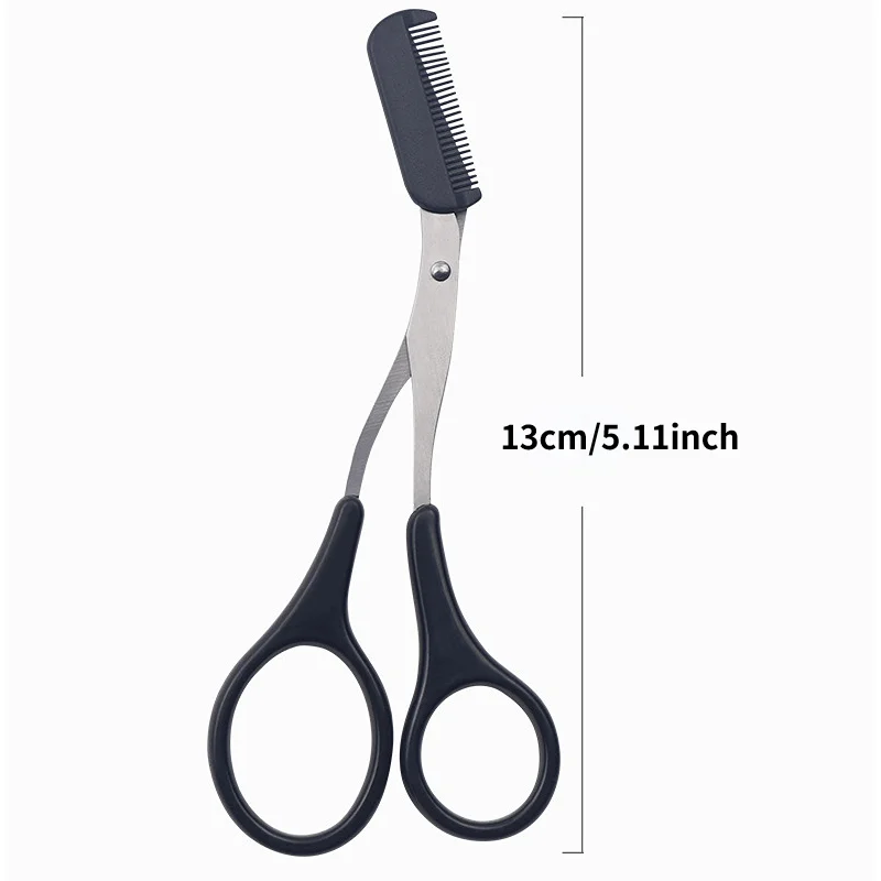 3pcs Eyebrow Trimming Tools Stainless Steel Eyebrow Tweezer Scissors with Comb Razor Makeup Tools Face Care Tool