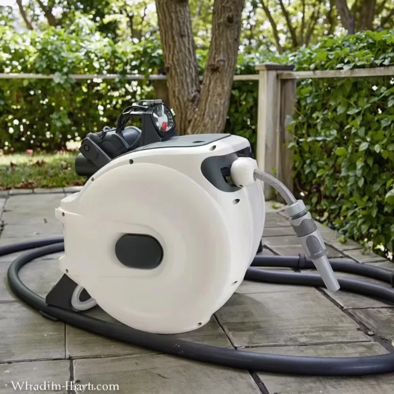 20M Automatic Retractable Anti-UV Flexible Wall-Mountable Garden Hose Reel with 3/4