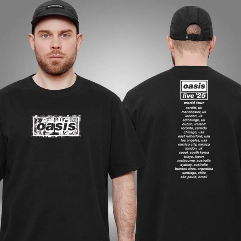 أفضل بيع الصيف واحة ميرش ل كارديف لايف 25 كارديف في 4 يوليو 2025 صور الفرقة وجهين للجنسين تي شيرت #4