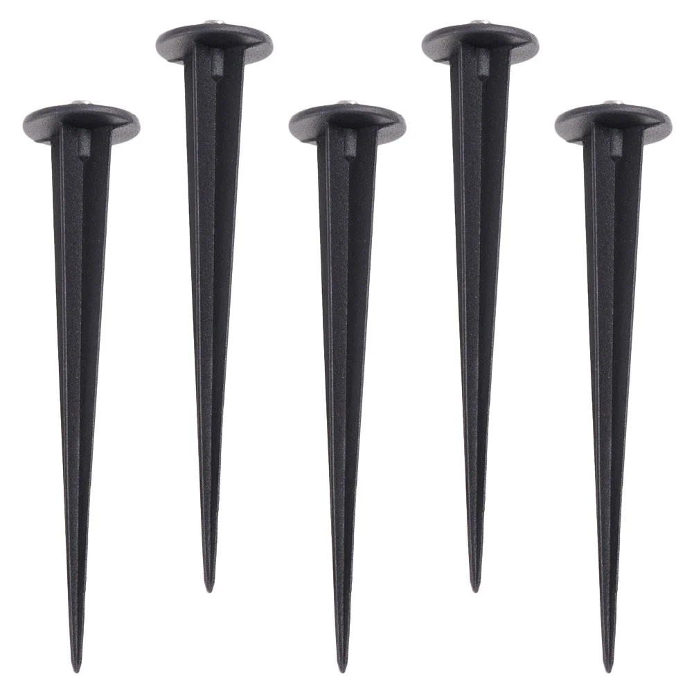 5 Pcs Lawn Lamp Socket Outdoor Spikes Street Light Ground for Party Plug Die Cast Aluminum LED