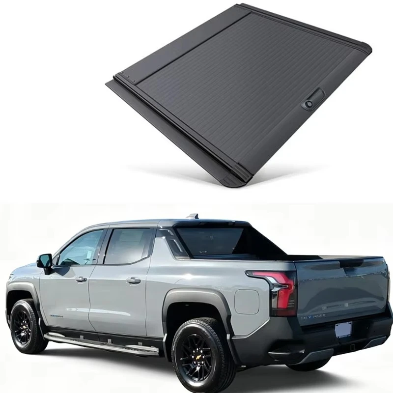 For Chevrolet Silverado EV 2024-2026 Custom Fit Manual Roller Shutter Lid Retractable Truck Bed Tonneau Cover No Drill