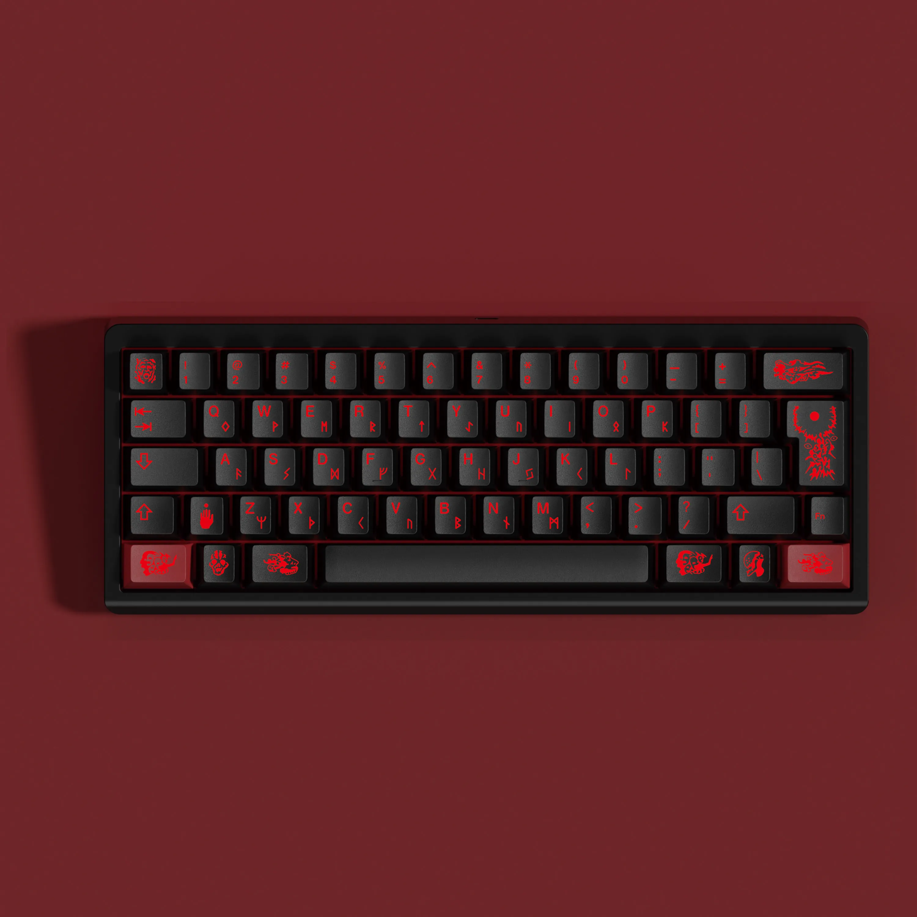 PBT Keycaps Cherry Profile Clone GMK Pandemonium Keycap Set For MX Mechanical Keyboard ALICE ISO 40 Layout Double B