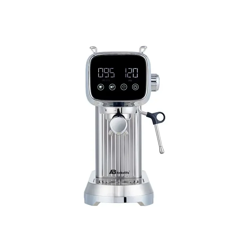 Anbolife Factory Espresso Machine Touch Screen Temperature Display 51mm Funnel Home Coffee With Steam Wand OEM ODM