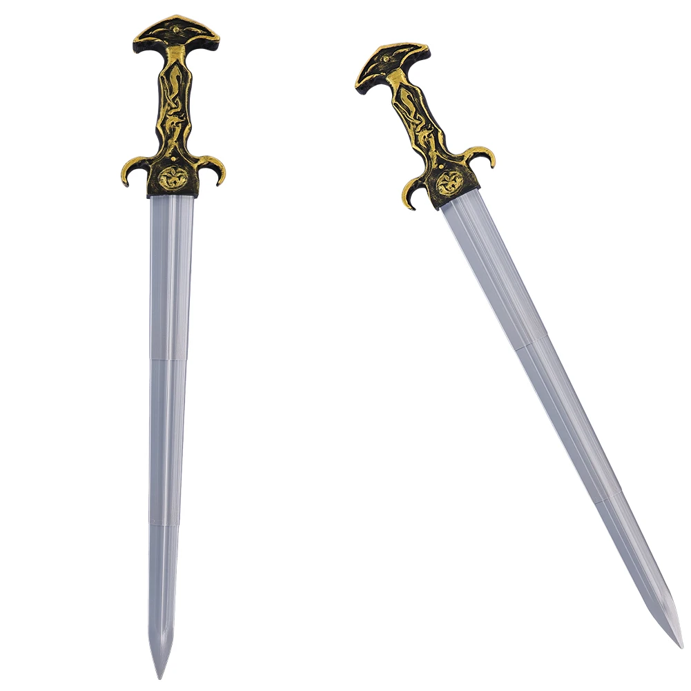 Agamemnon Cosplay The Odyssey Costume Props Sword Navy Blue Warrior Helmet Mask With Plume Braided Ponytail Halloween Carnival view 4