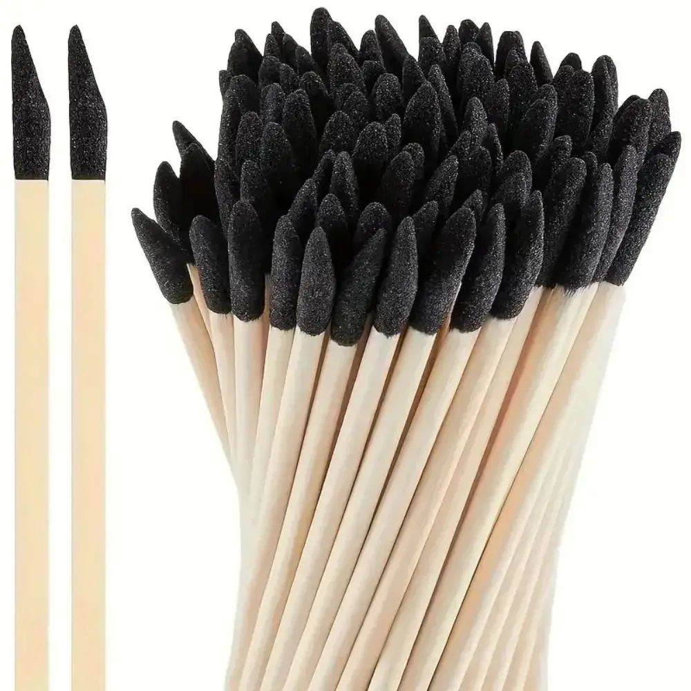 100pcs Matchstick Design Precision Sanding Sticks 150 GritIdeal Fine Detailing Sanding Twigs Comfort Wooden Handle Polishing