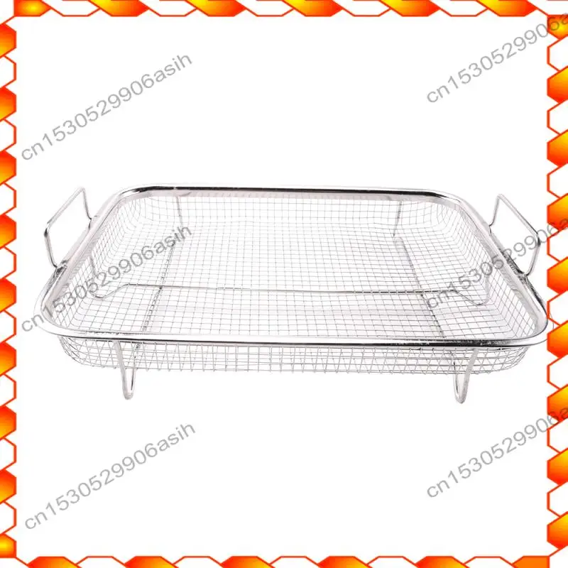 -AT52 Luchtfriteusemand voor oven Roestvrijstalen scherperbak en pan 2-delige set, bakvorm Perfect voor de grill