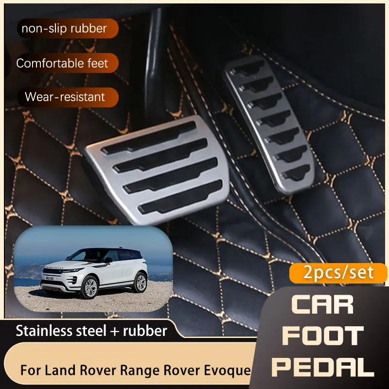 

AT MT Car Foot Pedals For Land Rover Range Rover Evoque L538 L551 2012~2020 Oil Gas Fuel Accelerator Brake Non-slip Pedal Cover