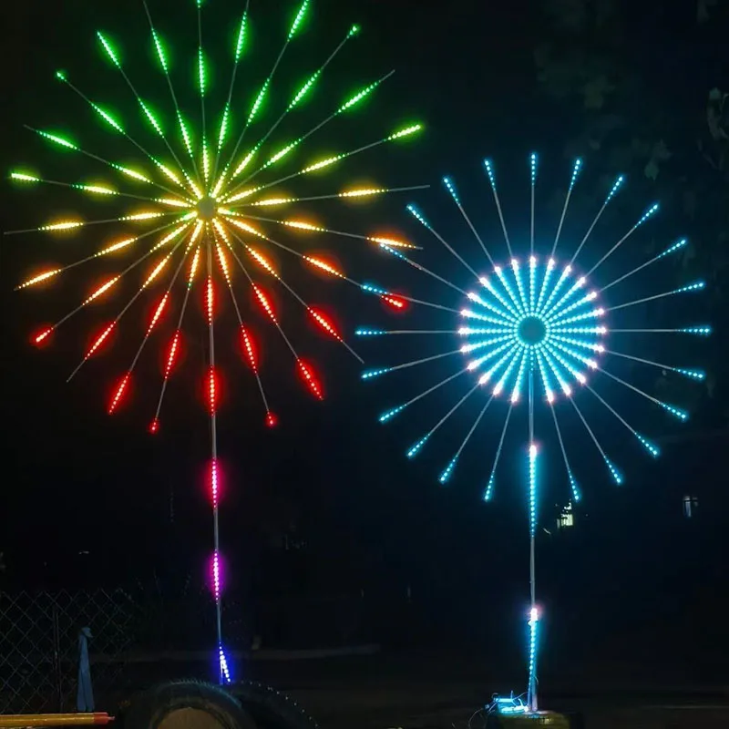 Firework Lights, 2026 New Waterproof Electronic Firework Lamp, PC Programmable Ambient Light for Yard Park Landscape Lighting
