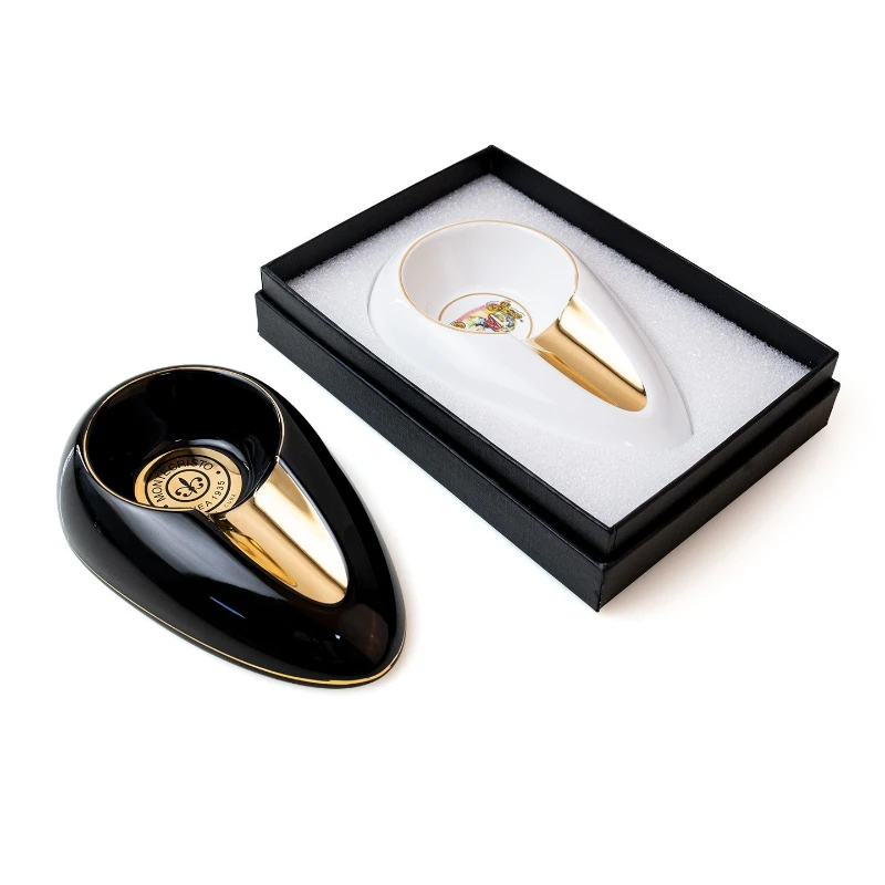 

Cigar Ashtray Large Diameter Slot Beautiful Cigar Ashtray Holder Ceramic Cigarette Ash Tray For Home Decoration With Gift Box
