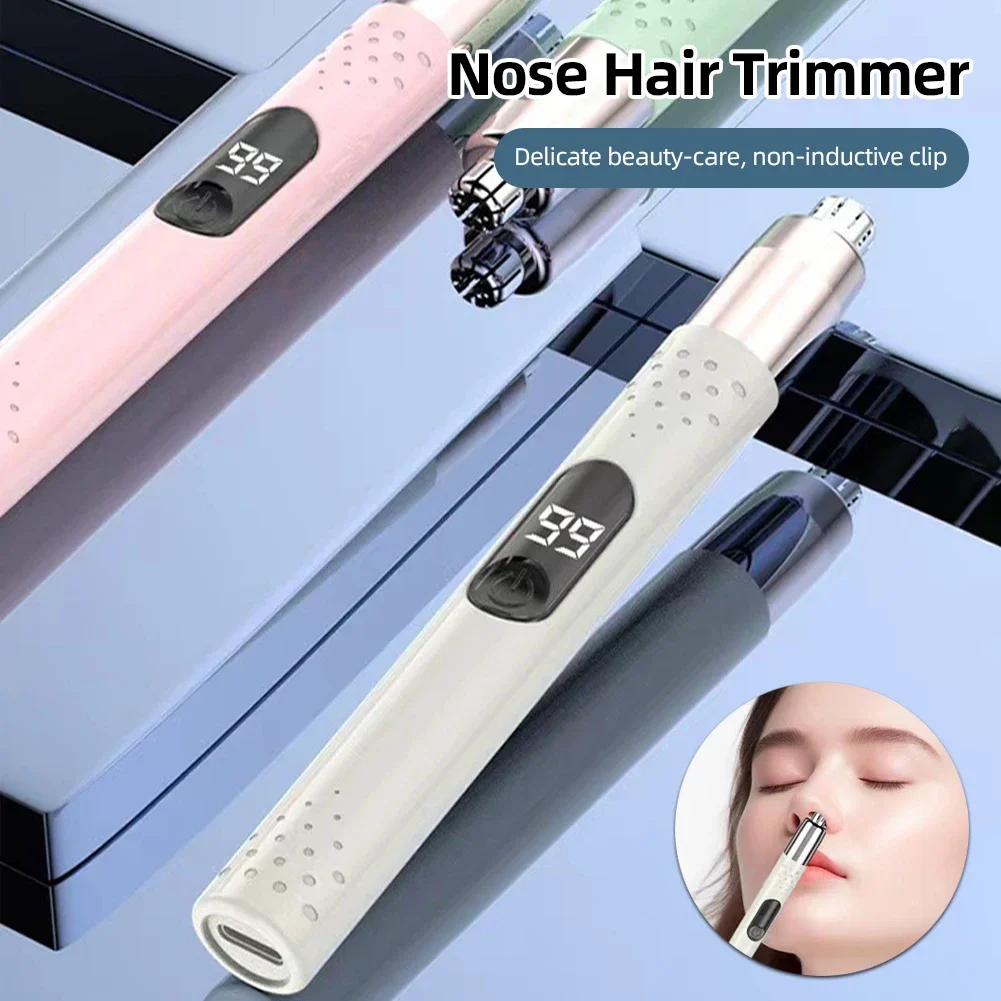 ماكينة تشذيب شعر الأنف الكهربائية للرجال، ماكينة قص شعر الأنف القابلة لإعادة الشحن عبر USB، أدوات حلاقة محمولة لإزالة شعر الأذن، أدوات حلاقة متعددة الحركية
