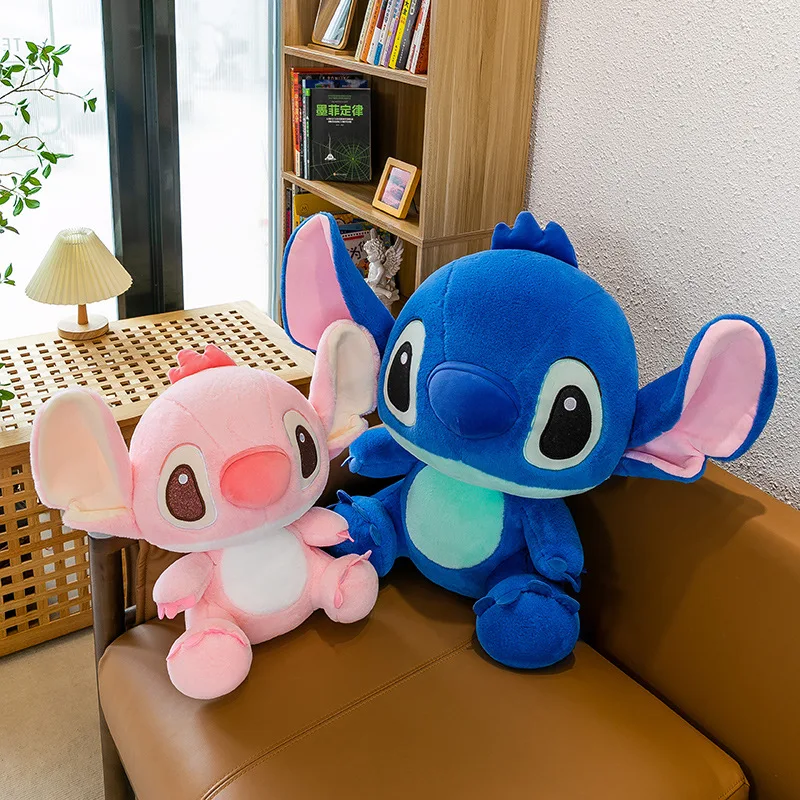 Disney Anime Peripheral Plush Animal Stitch Angel Sewing Plush Cartoon Doll Cute Doll Pillow Baby Model Toy Girl Doll Birthday G