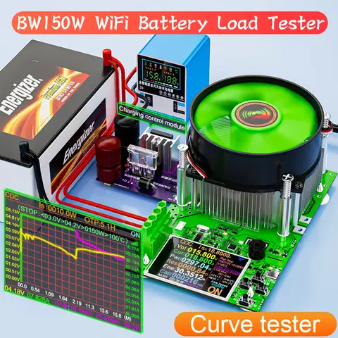 Tuya WiFi Smart Batteritestare 18650 Kapacitetsmätare USB Elektronisk Last Inre Resistansdetektor med Realtids App Monitor 10 best sales batteriets interna resistansmätare - №9