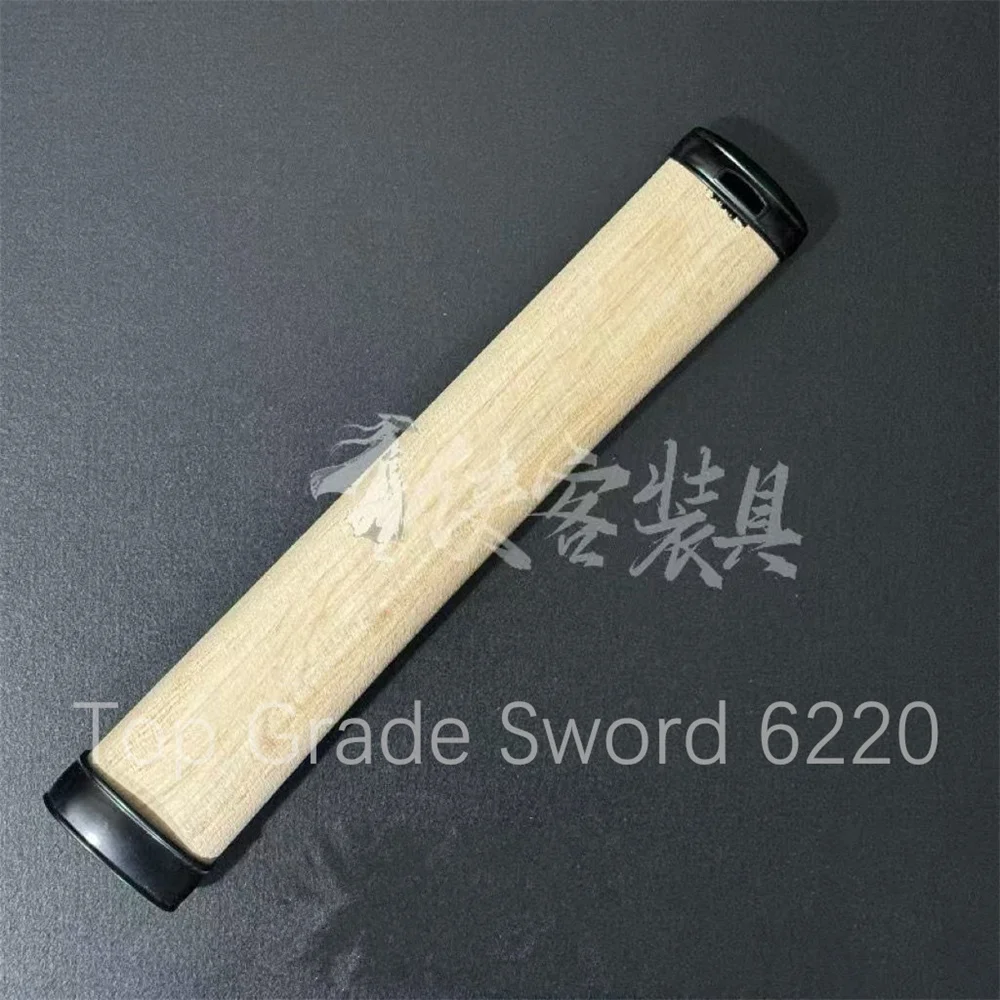 Good Quality HandMade Hardwood Wood Tsuka Handle + Fuchi Kashira For Japanese Sword Samurai Katana DIY Fittings Sword Parts - view 5