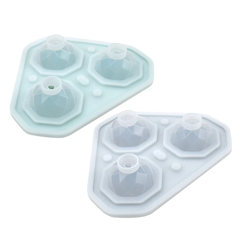 

2024 New 3 Cells Reusable 3D Silicone Ice Cube Mold Flexible Ice Cube Trays Ice Cube Mold