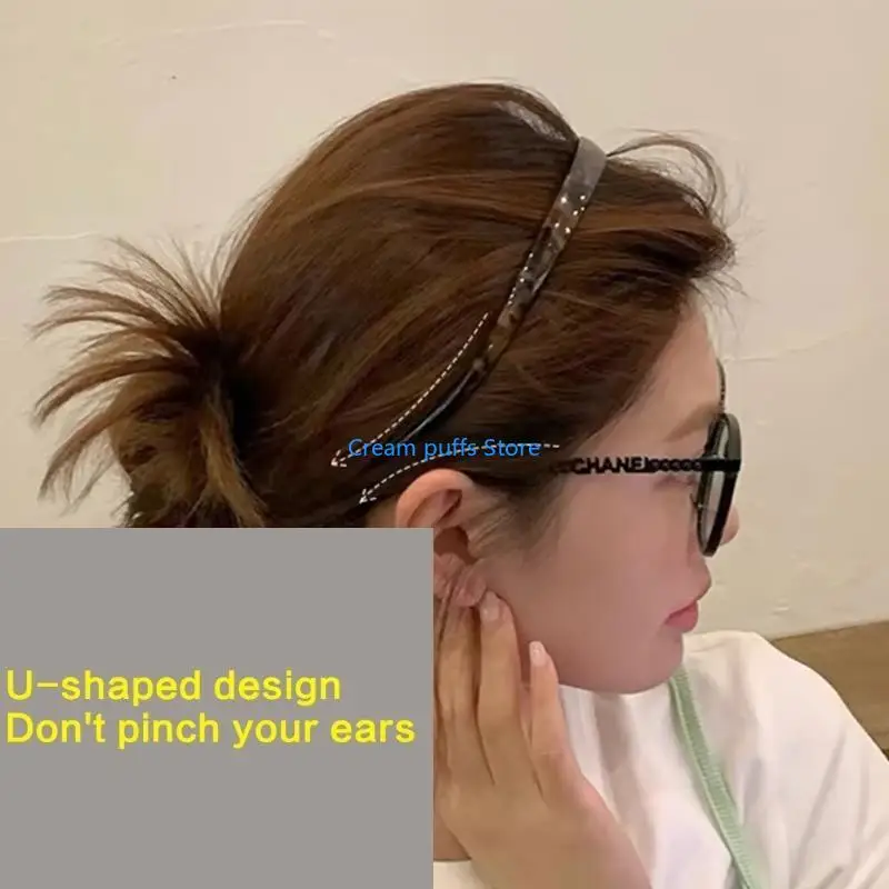 50LE Plain Headband Slip-resistant Headpieces Party Props Make-up Thin Headband Headpieces Slip-resistant for Party Sports