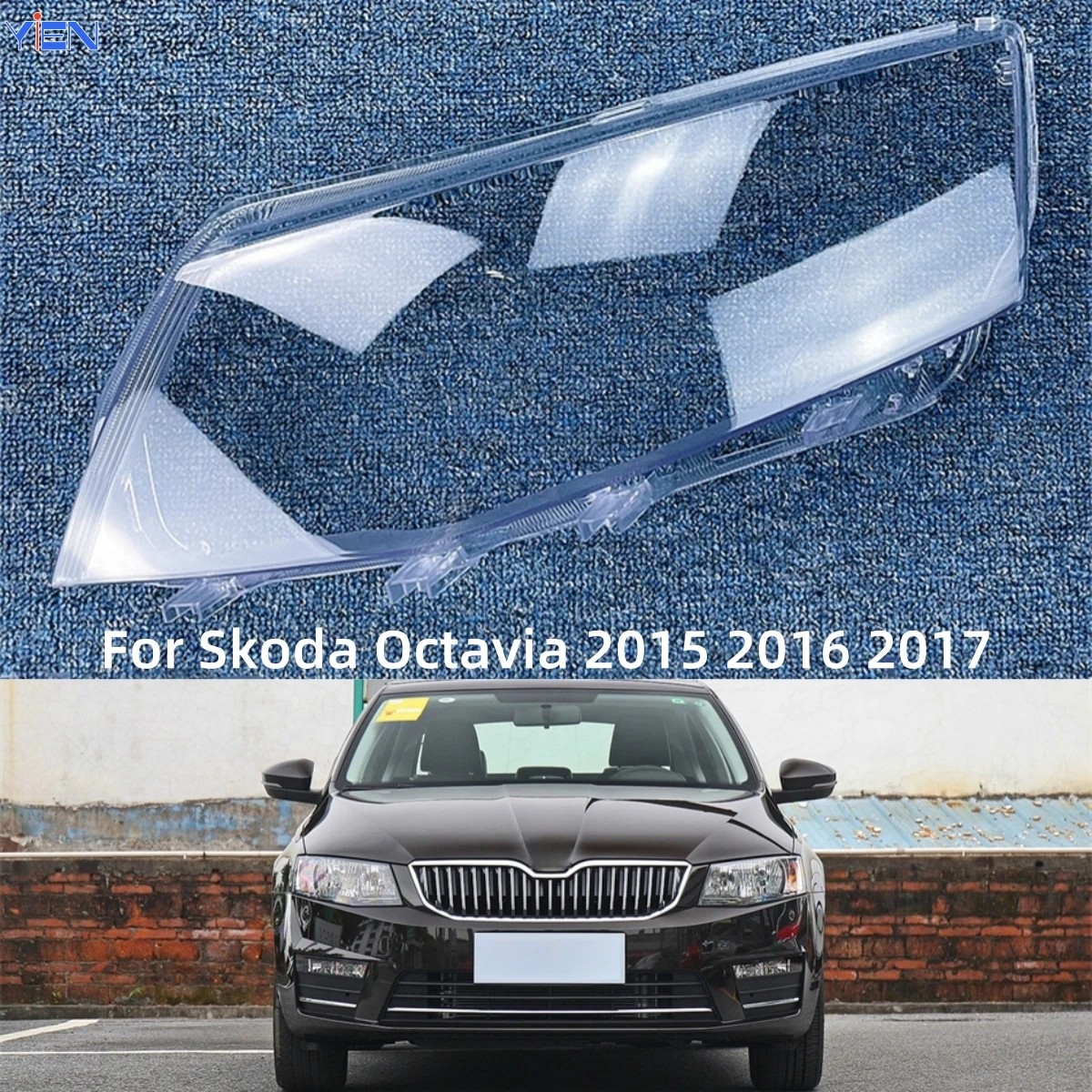 

For Skoda Octavia 2015 2016 2017 Car Gadgets Lights Lens Shell Headlamp Car Front Headlight Lens Cover Lights Shell