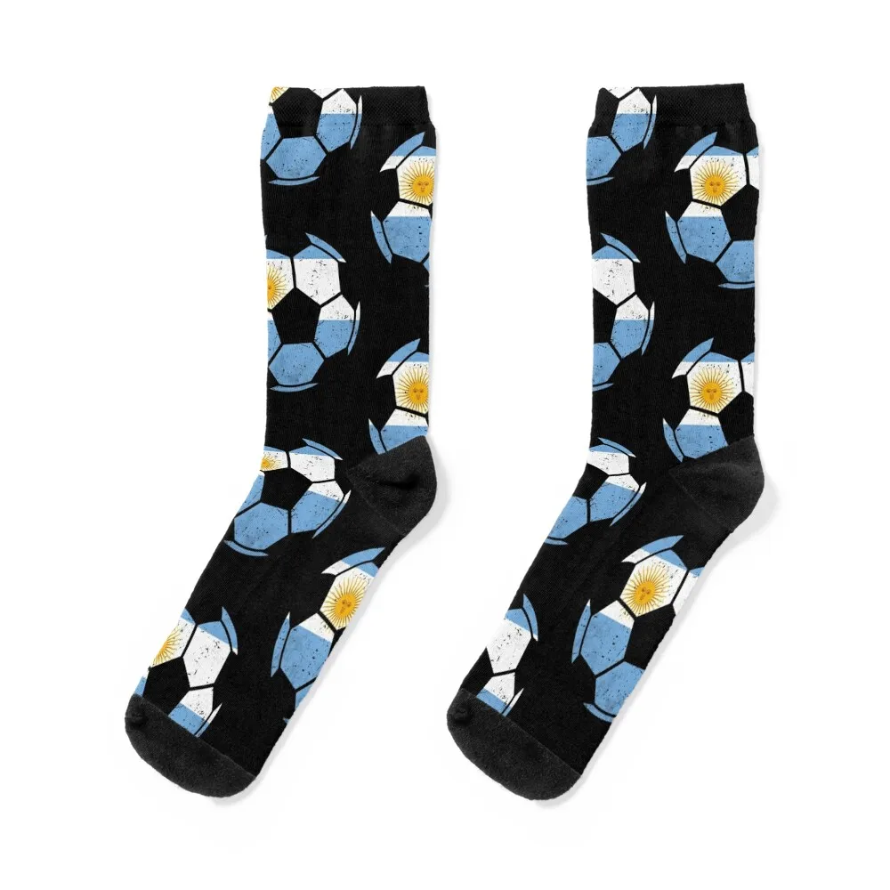 

Argentina Soccer Ball Flag Jersey Argentines Football Fan Socks floor custom Stockings Socks Male Women's