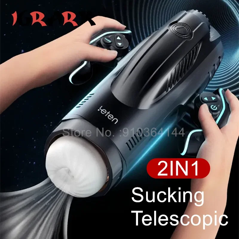 2024 New Leten Automatic Telescopic Sucking Heating Intellegent Male Masturbator Masturbation Cup Sex Toys for Men Adult Product