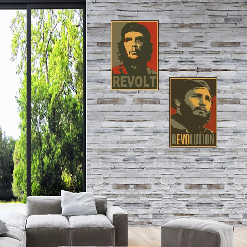 El pueblo unido jamas seravencido Poster Home Decor Allende Neruda Sankara Che Guevara Retro Paper Wall afiche Room Decoration