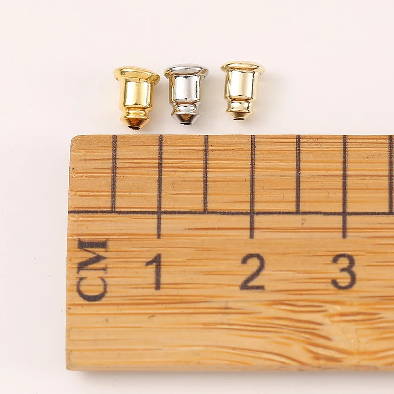 14/18K gold-plated bullet shaped earplug fixing plug DIY handmade jewelry making accessories