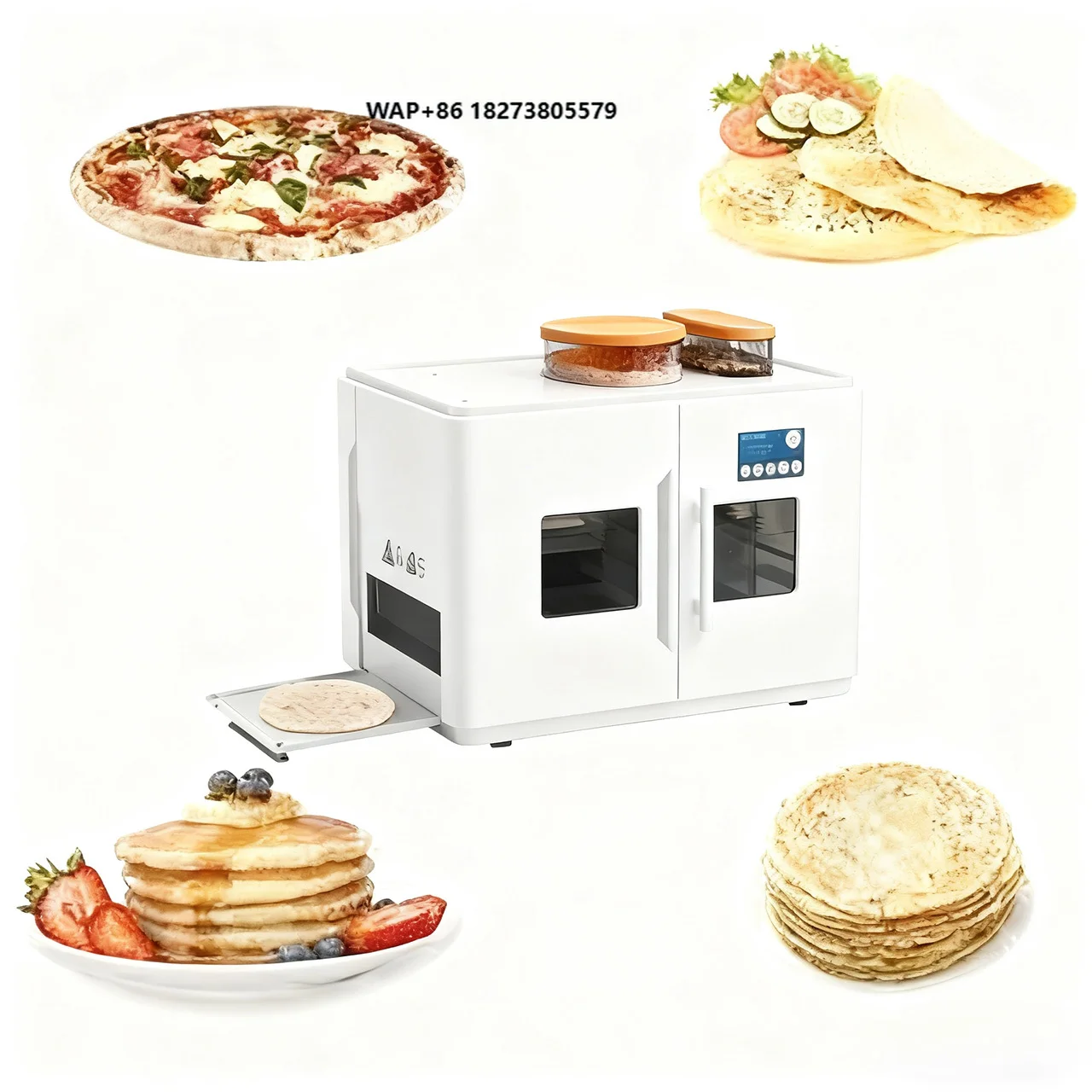 Fully Automatic Electric Temperature Control Non-Stick Flatbread Roti Maker Home Use Robot Chapati Pancake Crepe Maker Stainless