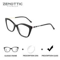 ZENOTTIC (taille M) Lunettes papillon en acétate avec prescription personnalisée, lunettes optiques progressives pour femme, lunettes pour myopie 1