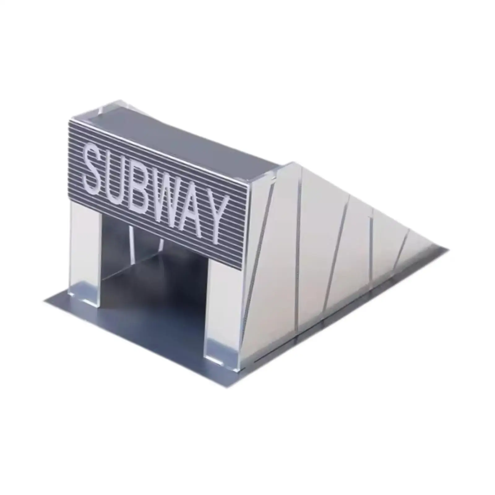 Cena de arquitetura modelo de estação subway para decoração de cena de micro paisagem