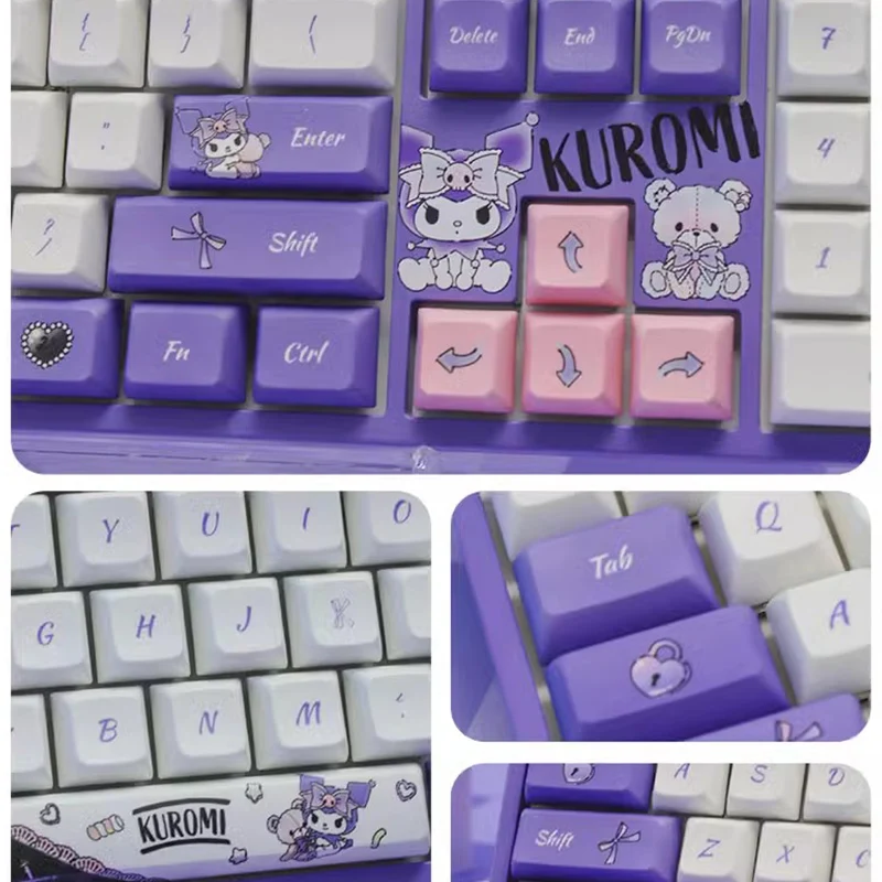 Imagem -05 - Akko Kulomi-teclado Mecânico sem Fio Bluetooth Tri-mode Rgb Hot Plug Personalizado Escritório Jogos Girl Cartoon Gift