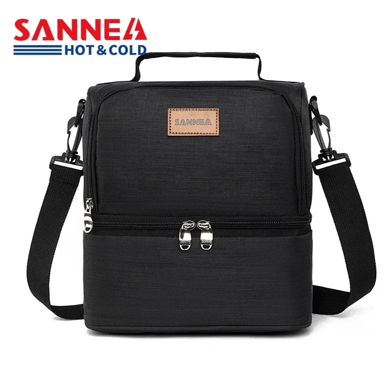 

SANNE 8L Double Layer Waterproof Insulation Lunch Bag Oxford Cloth Reusable Cooler Bag Keep Warm And Fresh Portable Ice Pack