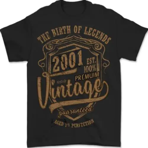 Birth of Legends 22nd Birthday 2001 Mens T-Shirt 100% Cotton