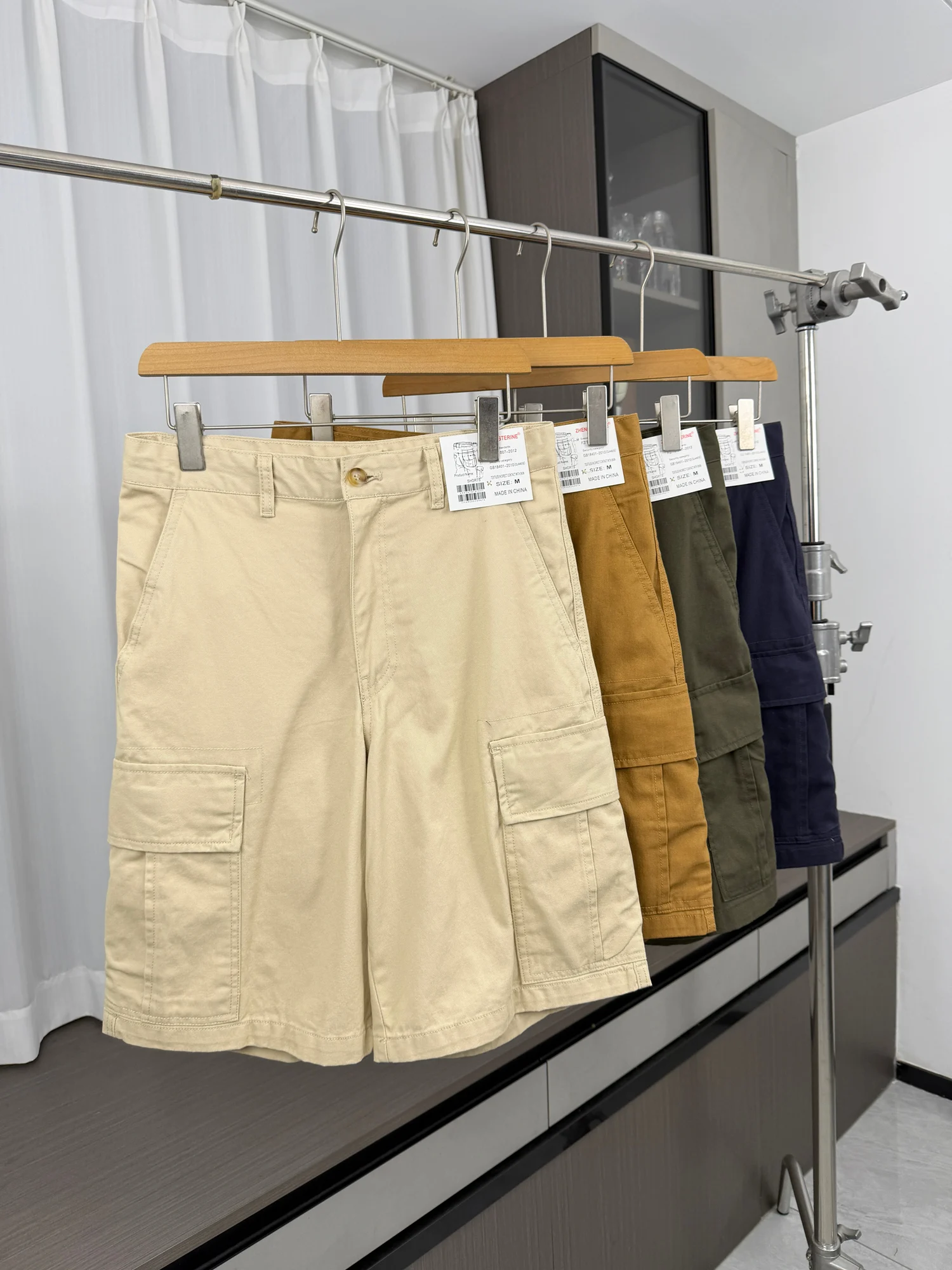 Washed Soft Cotton Men's Casual Shorts Five Pockets Summer Leisure Workwear Pants Comfortable Fit Standard Edition