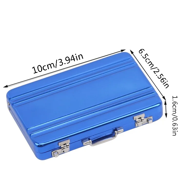 New Business ID Credit Card Holder Travel Suitcase Organizer Wallet Pocket Case Aluminum Metal Box