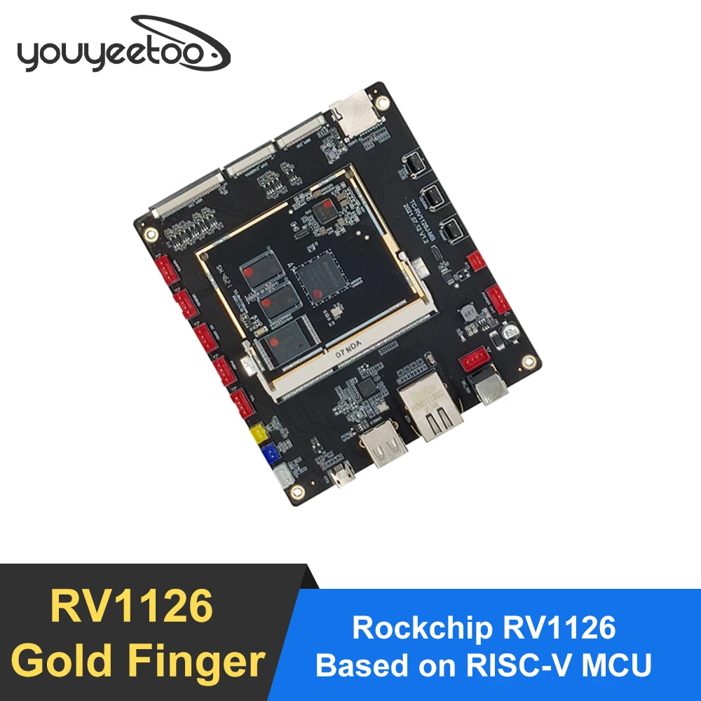 

Smartfly Rockchip RV1126/ RV1109 Комплекты для разработки золотых пальцев Четырехъядерный ARM Cortex A7 32 бит 1 ГБ + 8 ГБ Поддержка Linux Buildroot