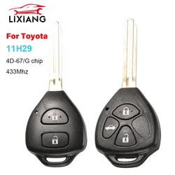 LIXIANG For Toyota RAV4 Corolla Europe 2006 2007 2008 2009 2010 2/3 Buttons Smart Remote Car Key Fob 433Mhz ID67/72G Chip 11H29