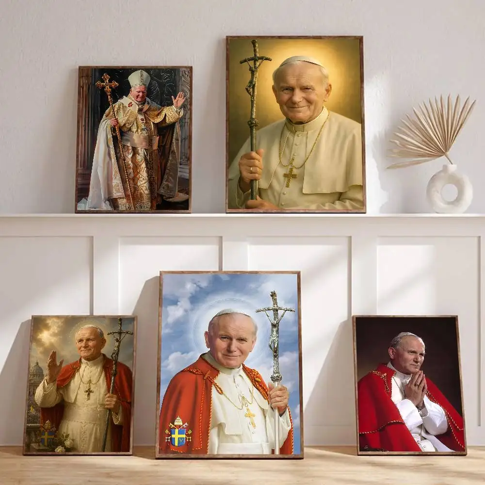 1pc Saint Pope John Paul II Poster Sticker Print Waterproof Wall Art For Living Room Bedroom Home Decor
