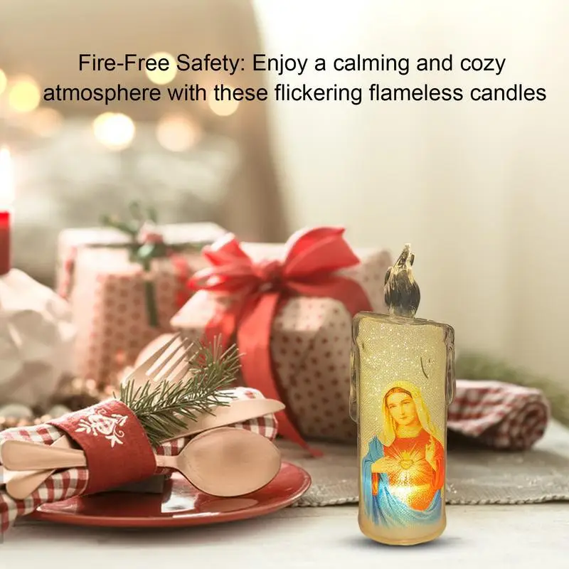 Ake Candles LED Electronic Candle Light Mass Supplie Flickering Electric Fake Candle Devotion LED Pillar Candle Flameles Candels