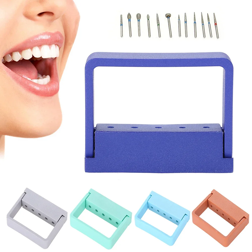 

5 Holes Dentist Endo File Drill Stand Holder Dispenser 4Pcs Oral Endodontic Root Canal Polish Burs Endo Organizer Box Dentistry