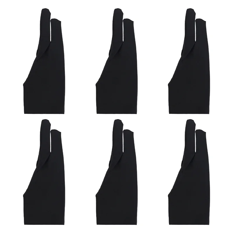 

Optimal Two Finger Artist Glove 6PCS, Anti Smudge Drawing Glove For Graphic Tablet Ipad Painting Sketching Good
