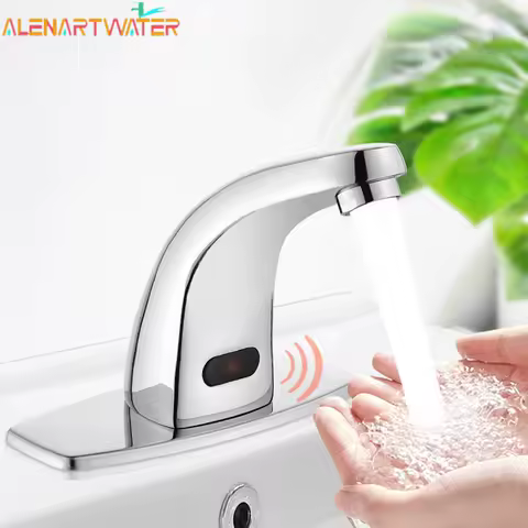 Sink Faucets Water Tap Automatic Infrared Sensor Faucet Deck Mount Smart Touch Free Inductive Water Tap Kitchen torneira