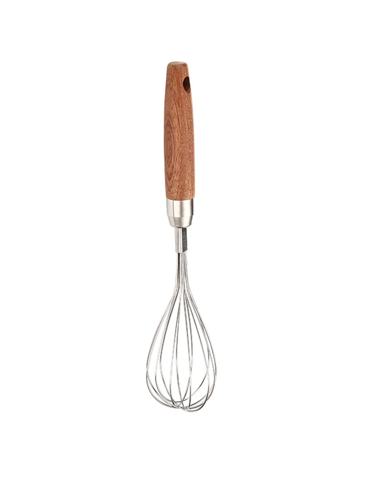 304 Stainless Steel Egg Beater, Hand Mixer, Egg Cream Milk Powder, Baking Tool, Wooden Handle, Feel Good Utility Kitchen utensil