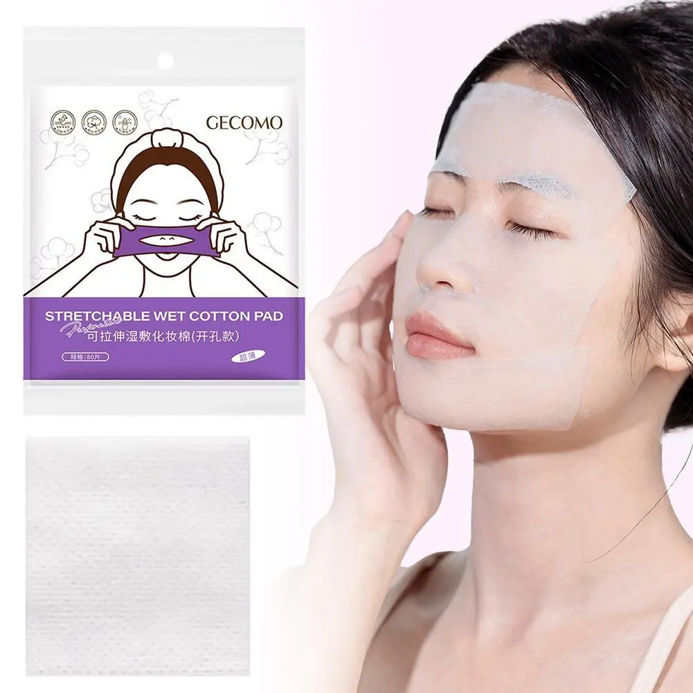 80/200 Uds gasa momia para almohadilla de algodón Facial con botella pulverizadora y tazón máscara de algodón cosmética desechable elástica estirable