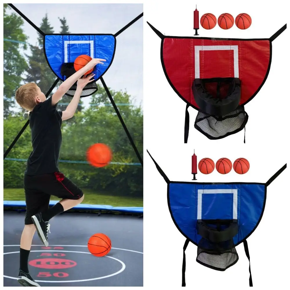 Kit de cesta de basquete dobrável trampolim multiuso segurança brinquedo de treinamento de basquete divertido universal mini cesta de basquete