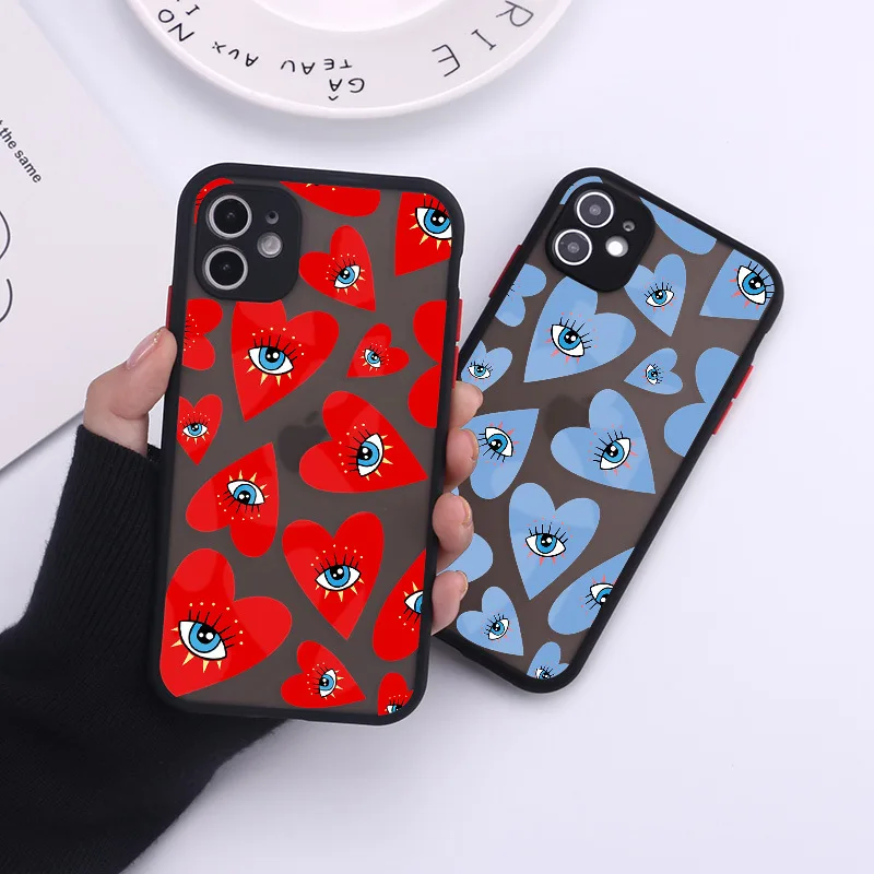 Coque de téléphone Evil Eyes, coque transparente pour iPhone 16, 15, 14, 13, 12, 11, Pro, XS, MAX, 7, Poly, 8, 7 Plus